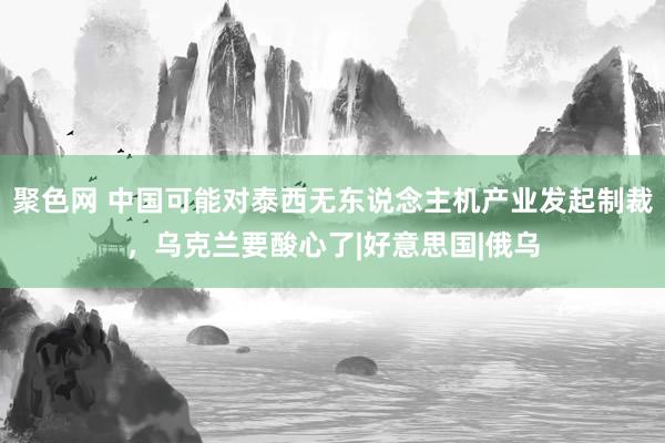 聚色网 中国可能对泰西无东说念主机产业发起制裁，乌克兰要酸心了|好意思国|俄乌